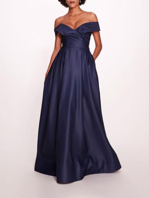 Marchesa DUCHESS SATIN GOWN