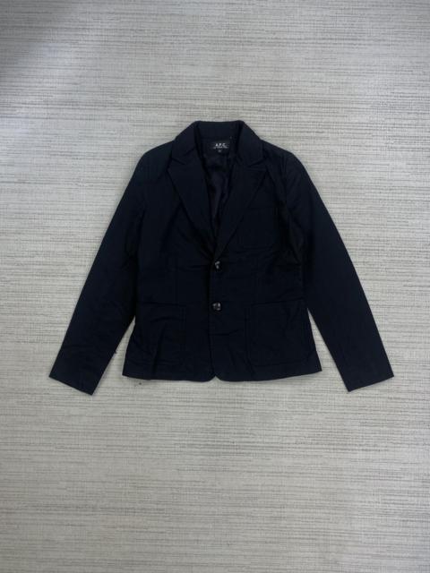 A.P.C. Vintage A.P.C Full Black Cotton Blazer Coat Jacket