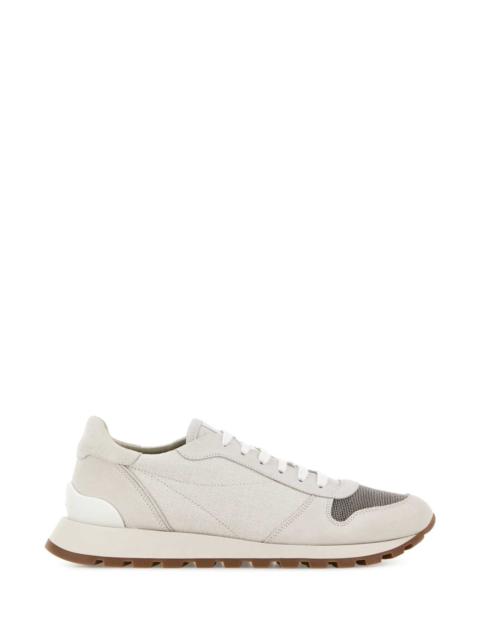 Brunello Cucinelli Brunello Cucinelli Women Light Grey Fabric Sneakers