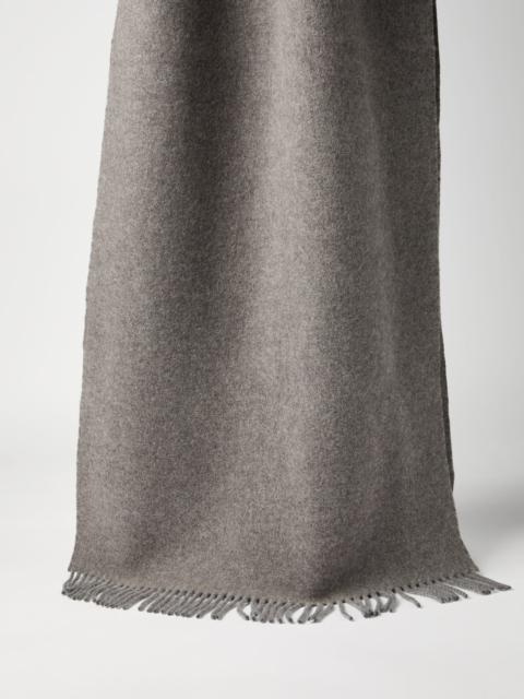 Brunello Cucinelli Hooded wool and cashmere knit scarf