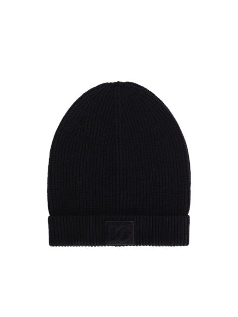 Dolce & Gabbana ribbed logo-plaque beanie