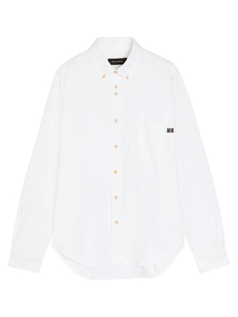 WALES BONNER Wales Bonner Isaac Logo-embroidered Piqué Cotton Oxford Shirt