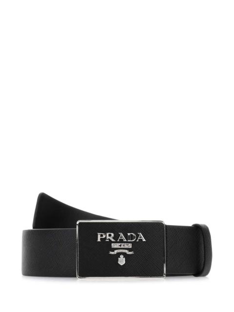Prada Prada Men Black Leather Belt