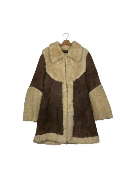 Other Designers Japanese Brand - Vintage Genuine Sheepskin Suede Leather Shearling Coat