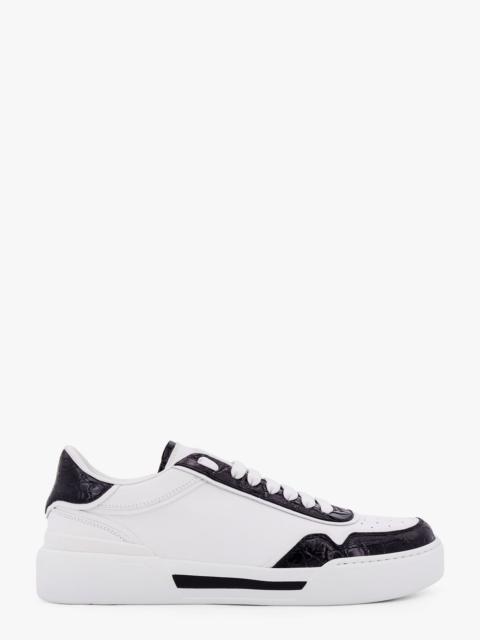 Dolce & Gabbana Dolce & Gabbana New Roma Leather Sneakers With Crocodile Details