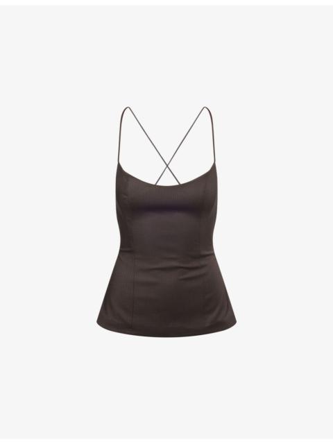 BEC + BRIDGE Ingrid Tie Striped Stretch-Woven Top