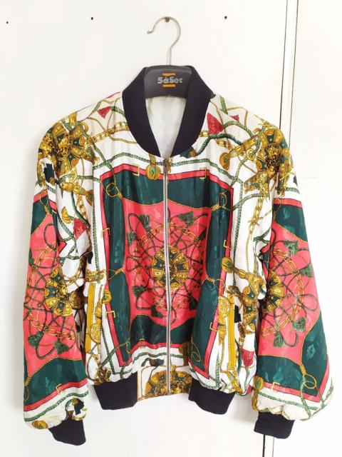 Other Designers Vintage 90s baroque bomber light jacket like versace size L