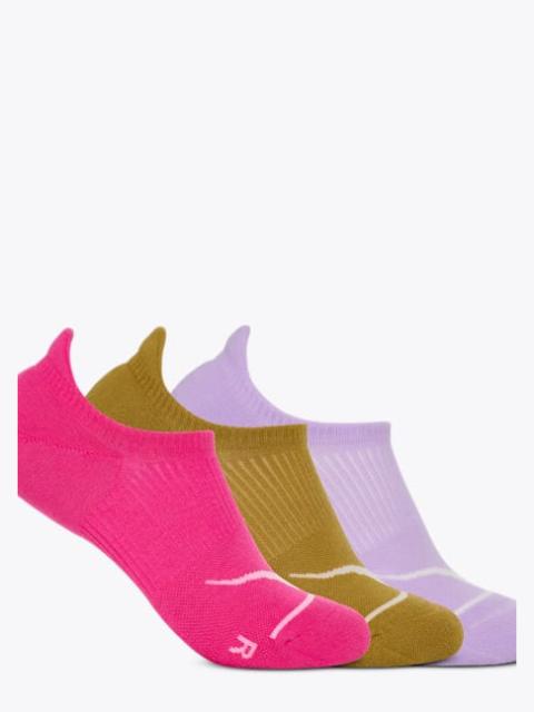 HOKA Invisible Sock 3-Pack in Neon Drgnfly/Mustrd Seed/Iris Flower