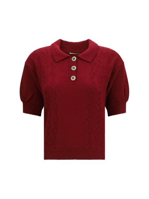 Alessandra Rich Alessandra Rich Women Merino Wool Polo Shirt With Buttons