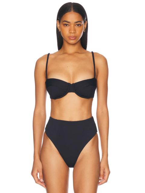 HAIGHT Ribbed Adjustable Vintage Bikini Top
