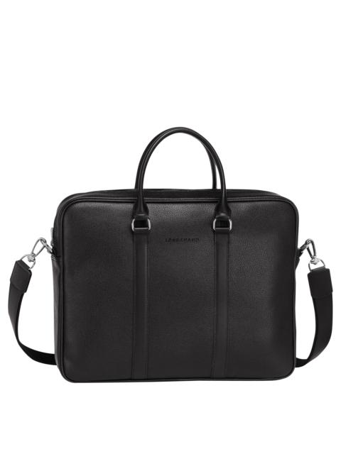 Longchamp Le Foulonné S Briefcase Black - Leather