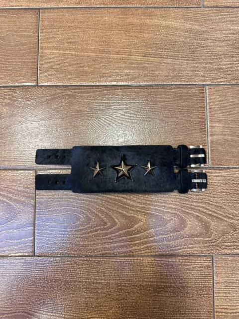 Givenchy Givenchy AW12 Star Bracelet, black star-patterned pony hair leather bracelet