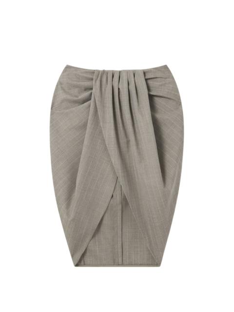 Stella McCartney Melange Stripe Draped Skirt