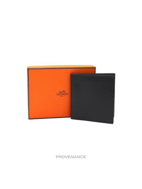 Hermès Hermes 6CC Card Holder Wallet - Black Box Calfskin