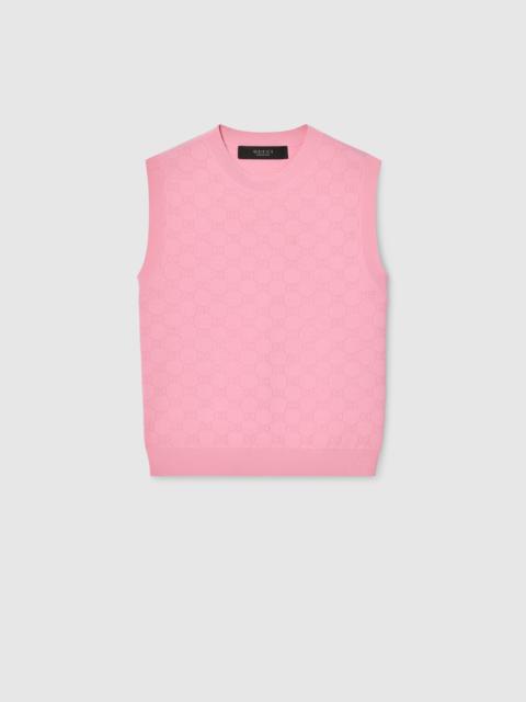 GUCCI GG fine fabric jacquard vest