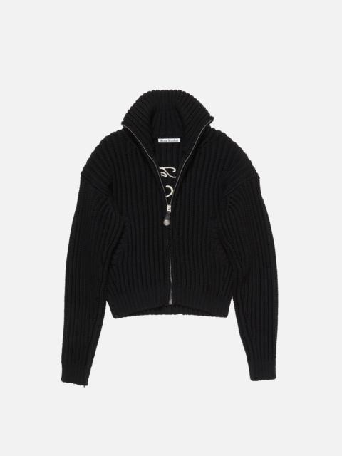 Acne Studios Wool zip cardigan - Black