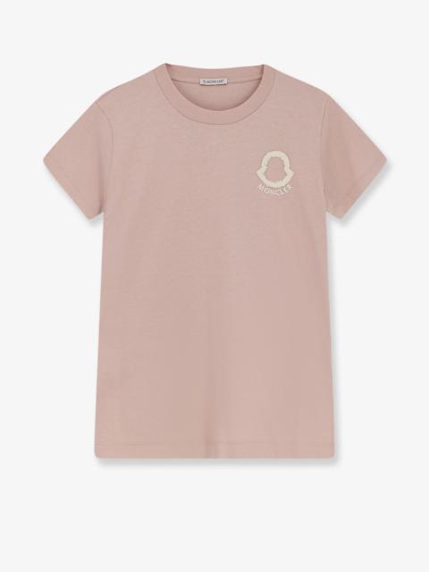 Moncler Moncler Cotton T-Shirt With Flocked Logo On The Front