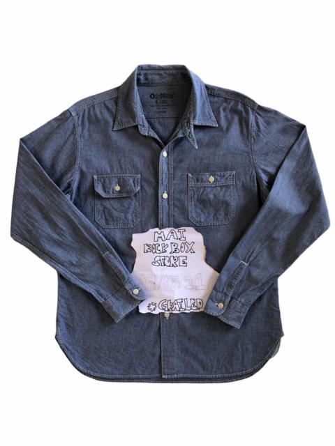 Other Designers Vintage - Vintage Flannel Chambray Shirt Double Pocket by OSHKOSH