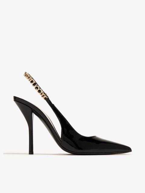 GUCCI Gucci Signoria Patent Slingbacks Pumps