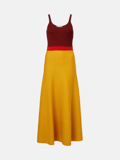 GABRIELA HEARST Flaminius colorblocked wool maxi dress