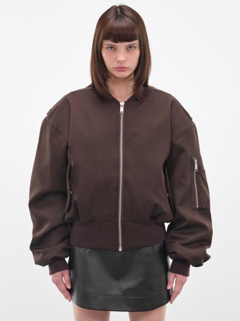 entire studios Brown Broad Cropped Bomber Jacket