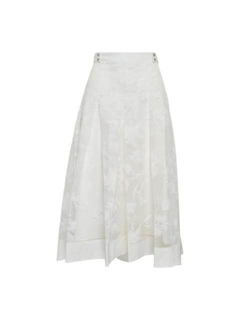 3.1 Phillip Lim Flocked Organza Midi Skirt