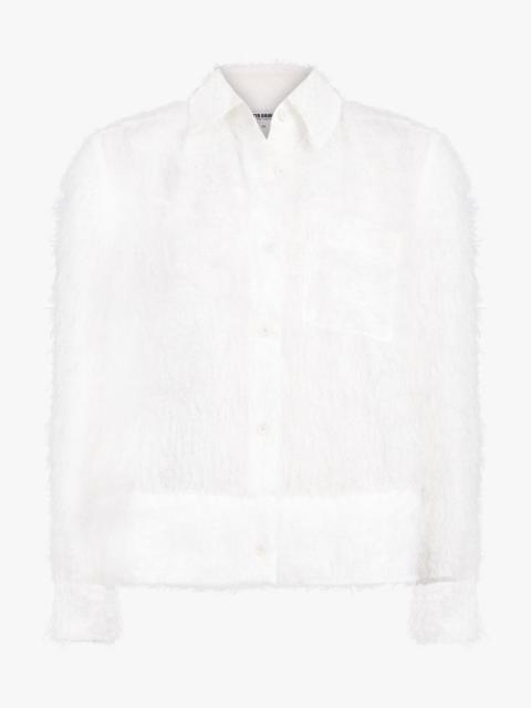 MELITTA BAUMEISTER HAIRY L/S FOAM HEM SHIRT | WHITE