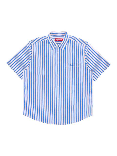 Supreme Supreme Loose Fit Multi Stripe Short-Sleeve Shirt 'Blue'