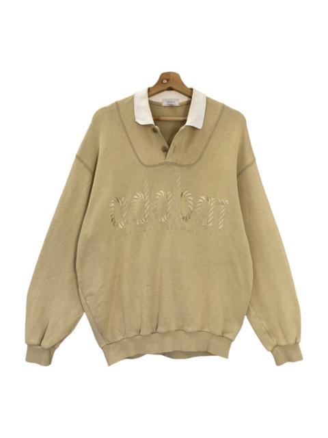Other Designers Issey Miyake - Vintage Adabat Big Logo Embroidered Collar Sweatshirt Size L