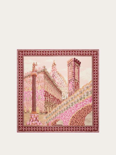 FERRAGAMO Palazzo print silk scarf