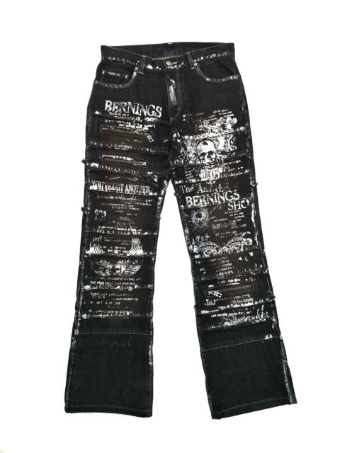 Hysteric Glamour Bernings Black Denim Skull Allover Printed