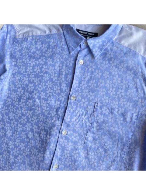 Comme Des Garçons Homme Deux Blue Floral Shirt