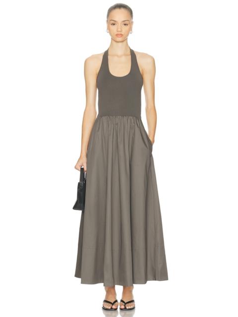 ST. AGNI Halter Gathered Dress