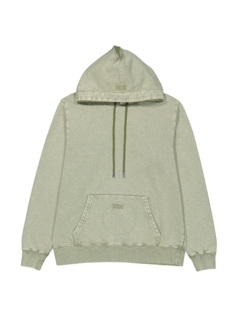 GCDS Gcds Men's Military Green Overdyed Gcds Regular Hoodie