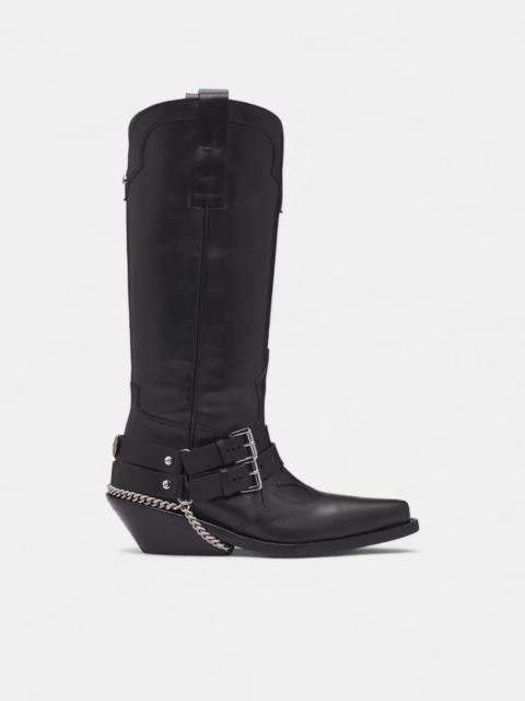 Ann Demeulemeester Black Leather Finnbo Santiago Boots