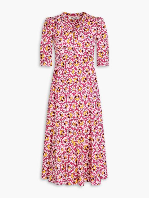 DIANE VON FURSTENBERG Melissa printed stretch-cotton poplin midi dress