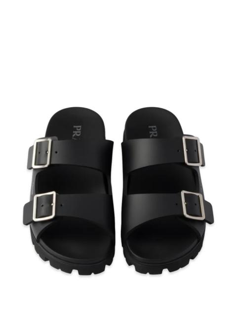 Prada Prada Men Double-Strap Buckle Sandals