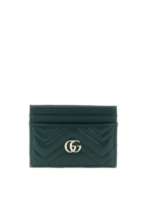GUCCI GUCCI GG Marmont Green Card Holder New And Authentic