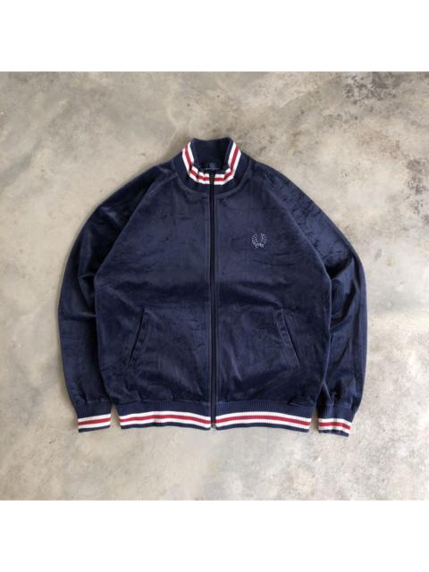 Fred Perry FRED PERRY Embroidery Logo Zipper Velvet Jacket