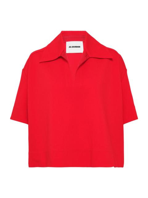 Jil Sander Polo Short Sleeve Crepe Textured