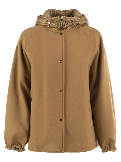 Herno Herno Women Virgin Wool Jacket With Removable Bib
