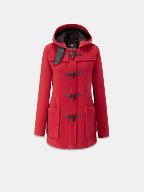 GLOVERALL Women's Short Slim Fit Freda Duffle Coat FC Red