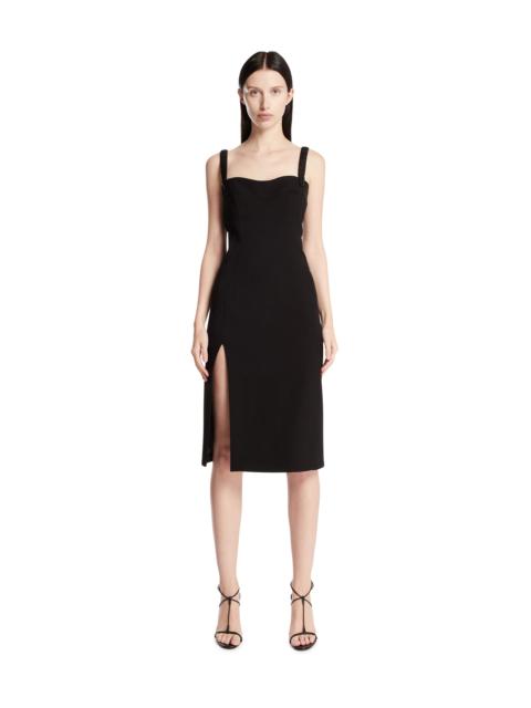 MUGLER Black Re/edit Silk Midi Dress