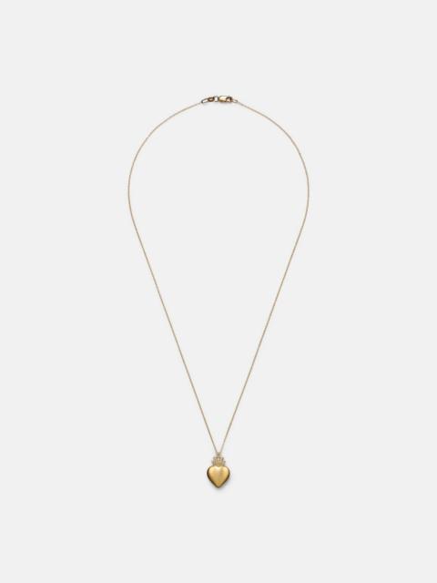 ILEANA MAKRI Flame Heart 18kt gold pendant necklace with diamonds