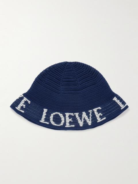 Loewe + Paula's Ibiza Cotton-blend Jacquard Bucket Hat