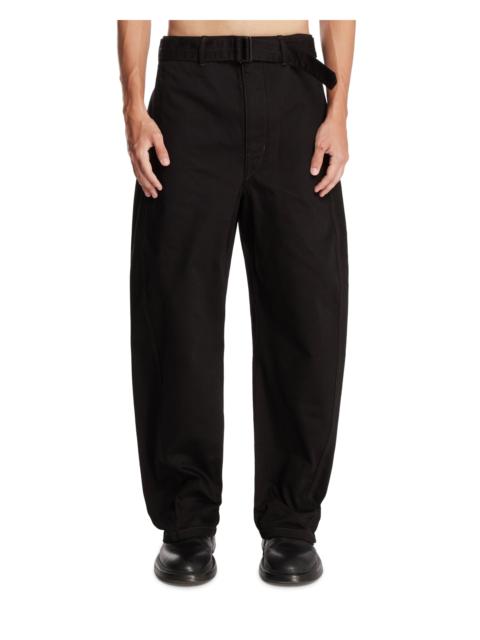 Lemaire Black Twisted Trousers with Belt