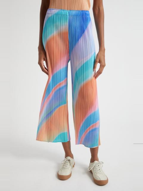 Pleats Please Issey Miyake Pleats Please Issey Miyake Groove Pleated Ankle Pants in Blue at Nordstrom