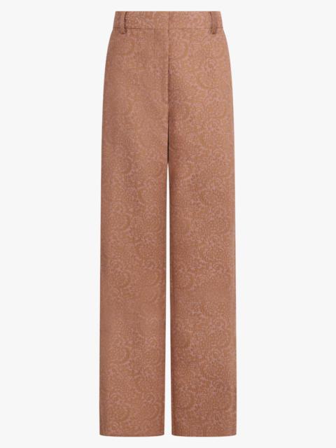 Dries Van Noten PAXY TAPESTRY FLORAL JACQUARD STRAIGHT PANT | PEACH/BROWN