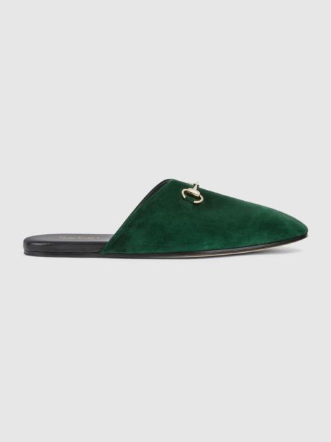 GUCCI Gucci Horsebit Suede Mules
