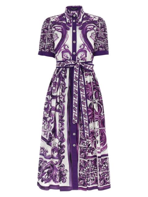 Dolce & Gabbana Dolce & Gabbana Women 'Maiolica' Print Chemisier Dress